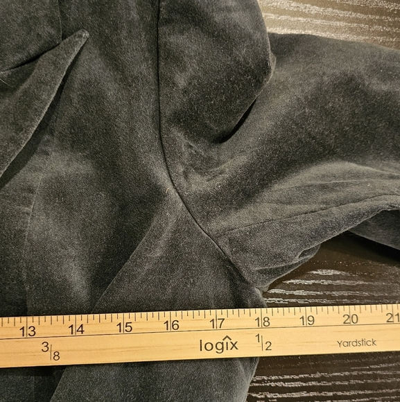 Good American Green Velvet Fit and Flatter Blazer Jacket, sz 4 / XL - Picture 13 of 15